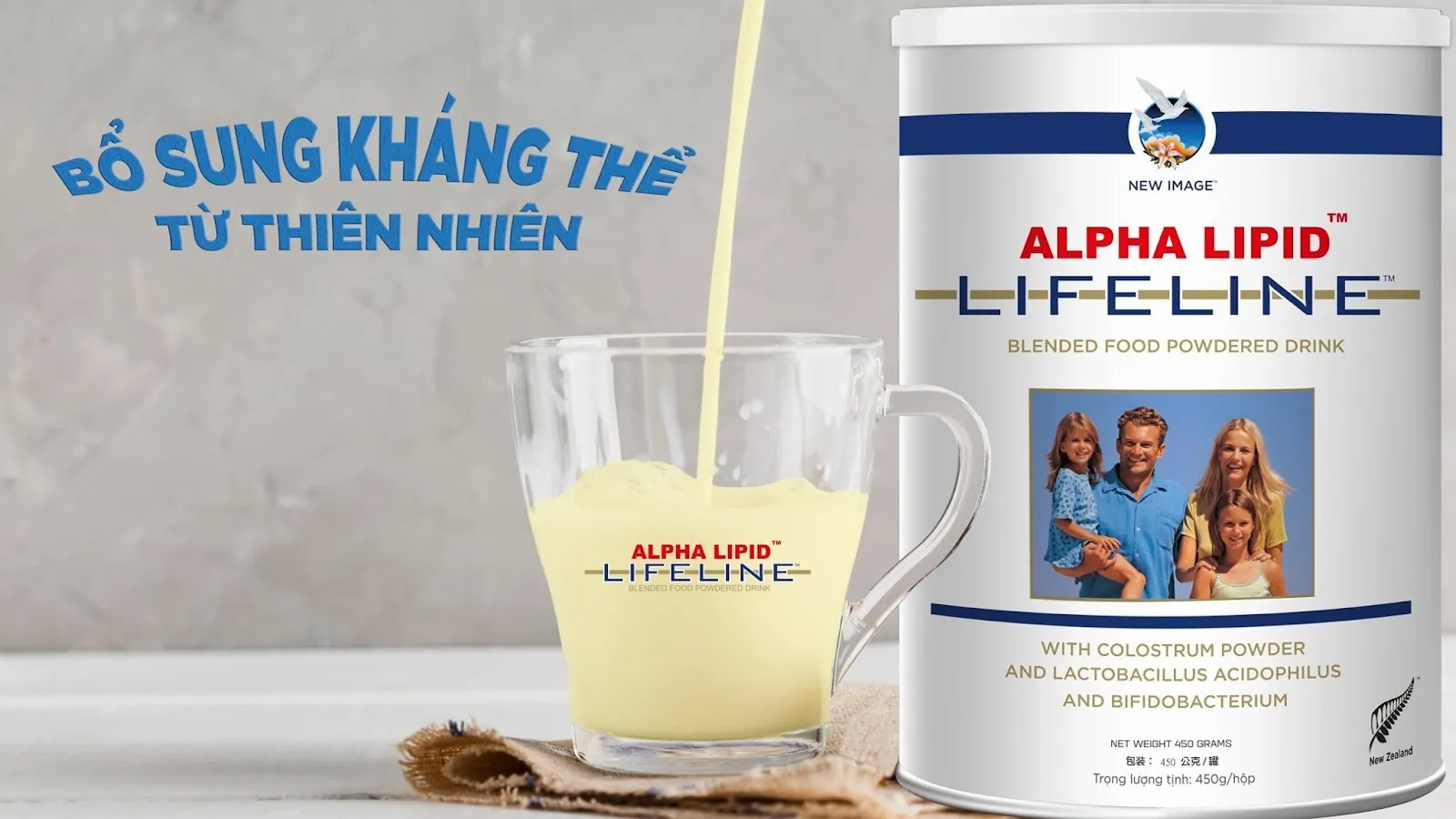 Sữa non Alpha Lipid Lifeline là sản phẩm chủ đạo của New Image
