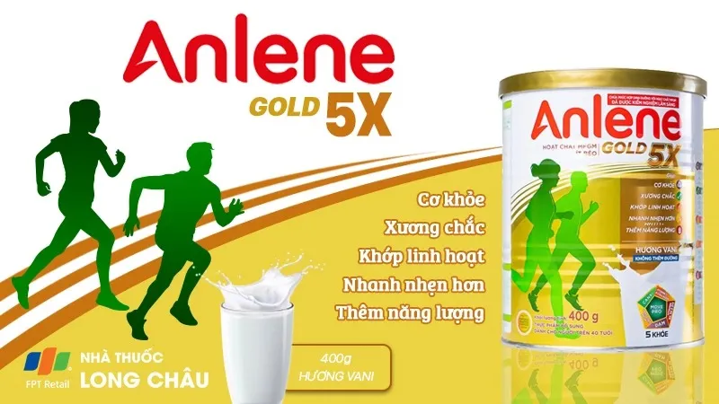 Sữa Anlene Gold 5X tăng cường sức khỏe cơ, xương, khớp cho người trên 40 tuổi