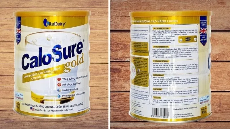 VitaDairy CaloSure Gold không chứa lactose, hỗ trợ tái tạo cơ, xương, khớp