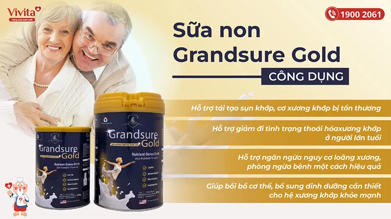 Công dụng của sữa non Grandsure Gold đối với sức khỏe xương khớp