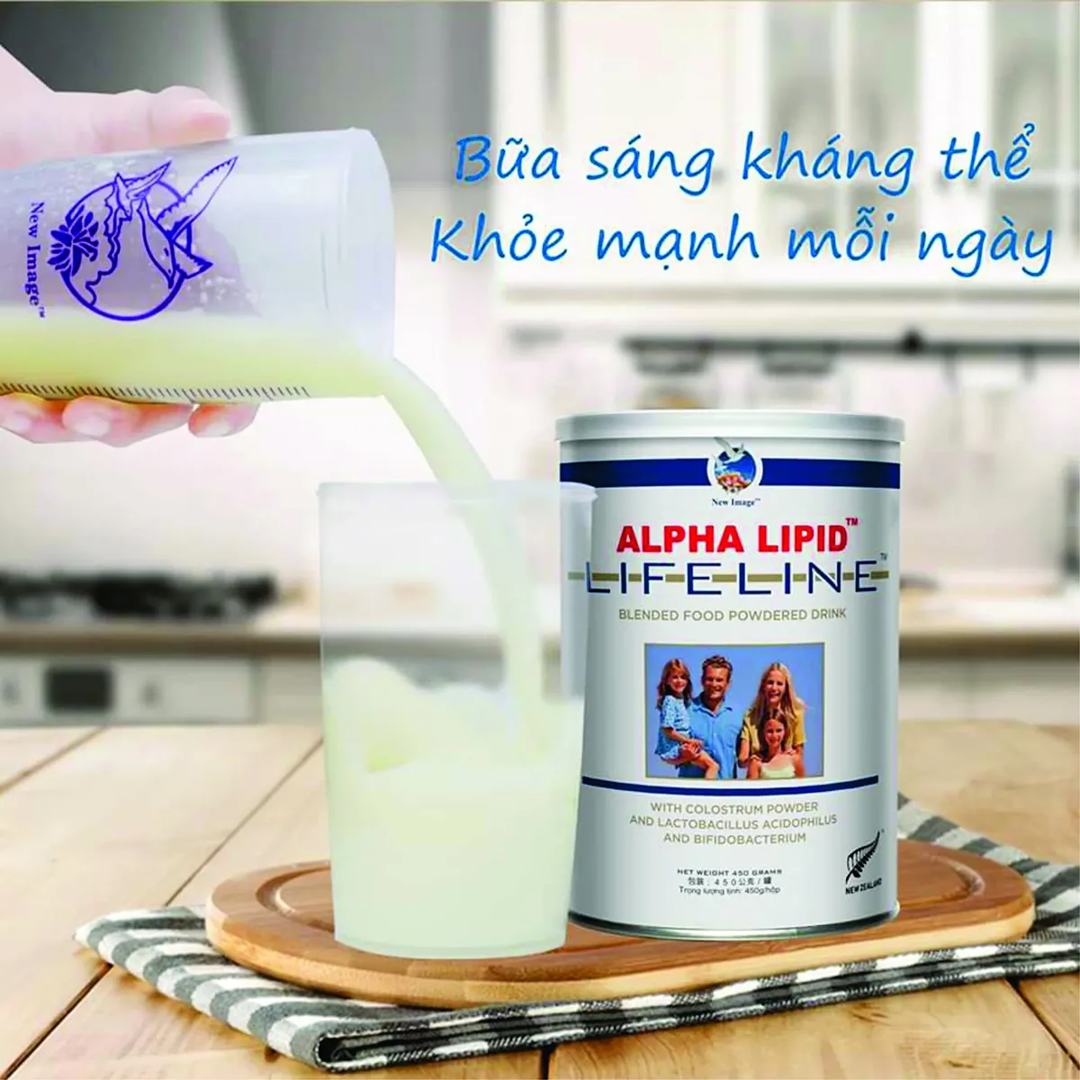 Cách Pha sữa non Alpha Lipid Lifeline chuẩn chính xác