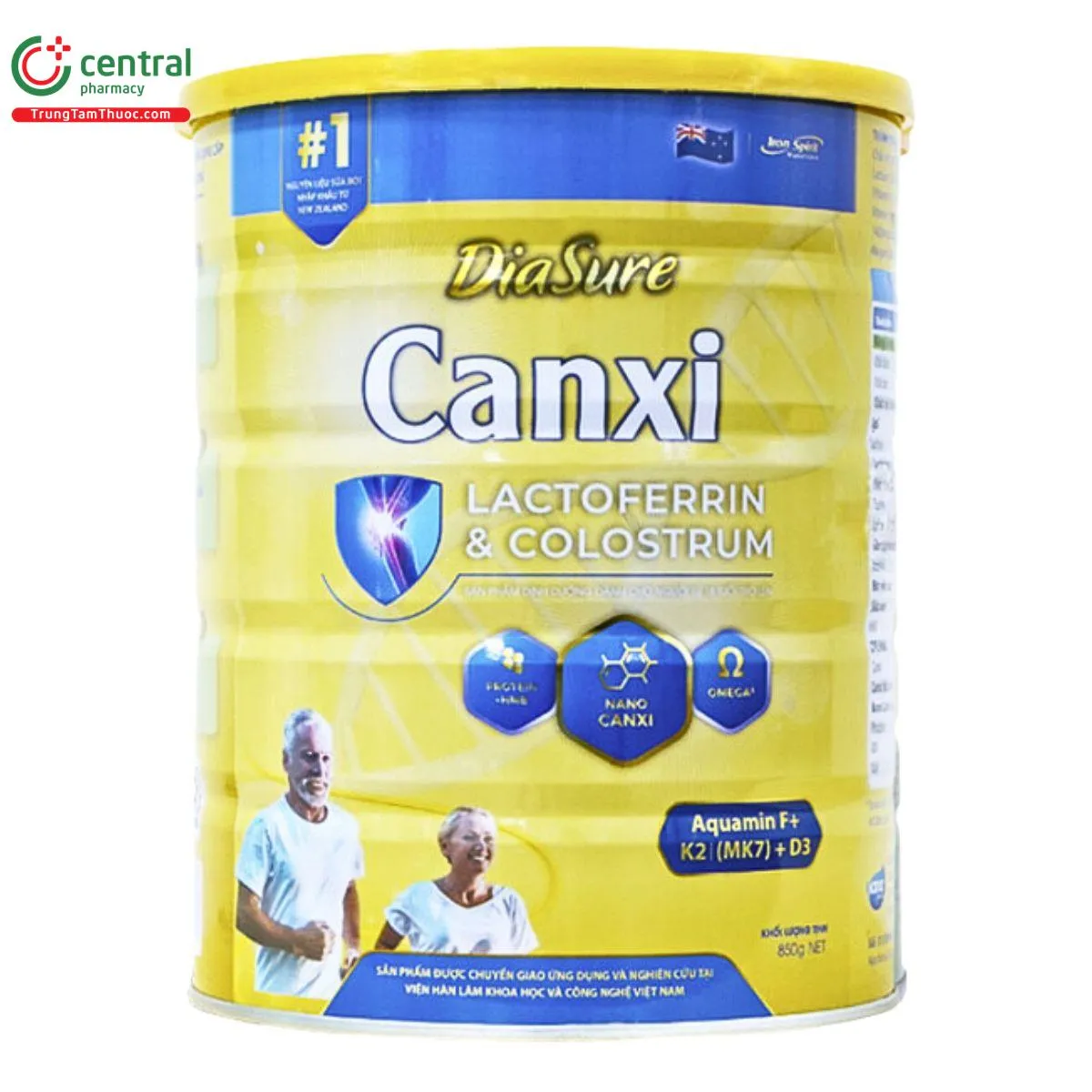 Hộp sữa Diasure Canxi với bảng thành phần