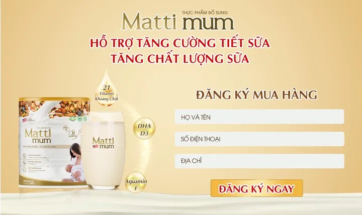 3 cốc sữa Matti Mum mỗi ngày để "sữa về dồi dào - tha hồ tu ti", cho con yêu phát triển và bổ sung dinh dưỡng tuyệt vời cho mẹ phục hồi.