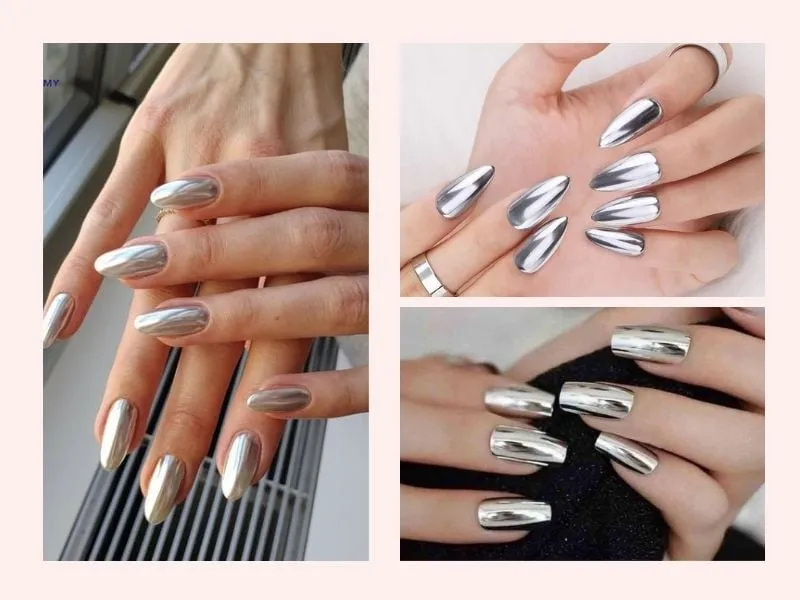 Màu bạc lấp lánh làm nổi bật làn da ngăm, đặc biệt dưới ánh sáng