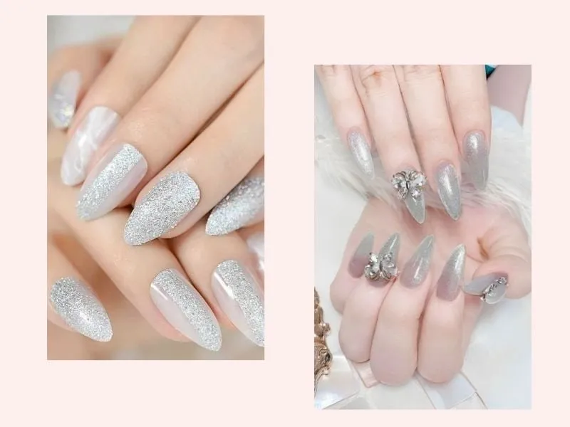 Màu ánh kim sang trọng, phù hợp với những dịp đặc biệt, làm nổi bật đôi tay