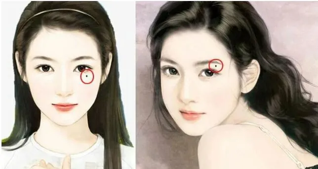 Nốt ruồi trên, dưới mí mắt của nữ giới