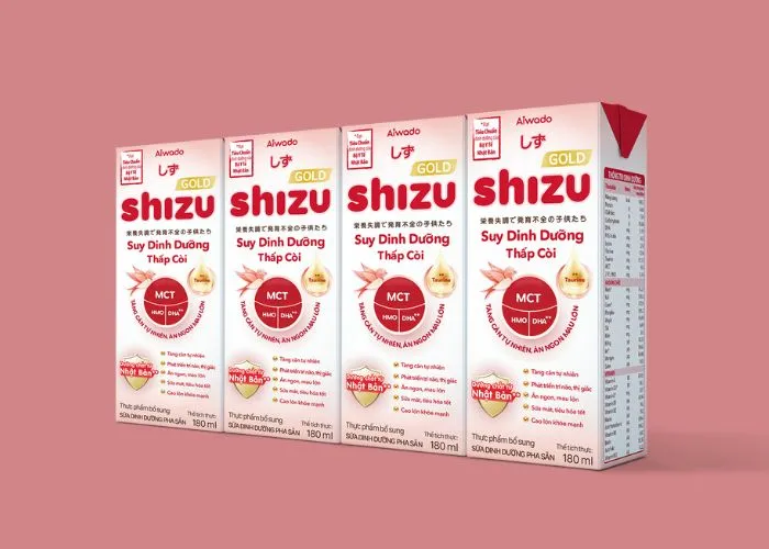 Thùng sữa Shizu pha sẵn Aiwado với nhiều hộp nhỏ tiện lợi