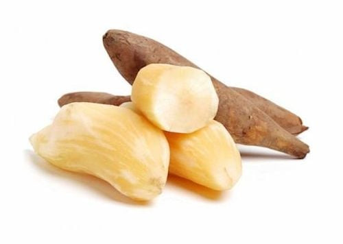 Khoai sâm đất đã gọt vỏ, sẵn sàng chế biến, minh họa cho lợi ích cải thiện tiêu hóa