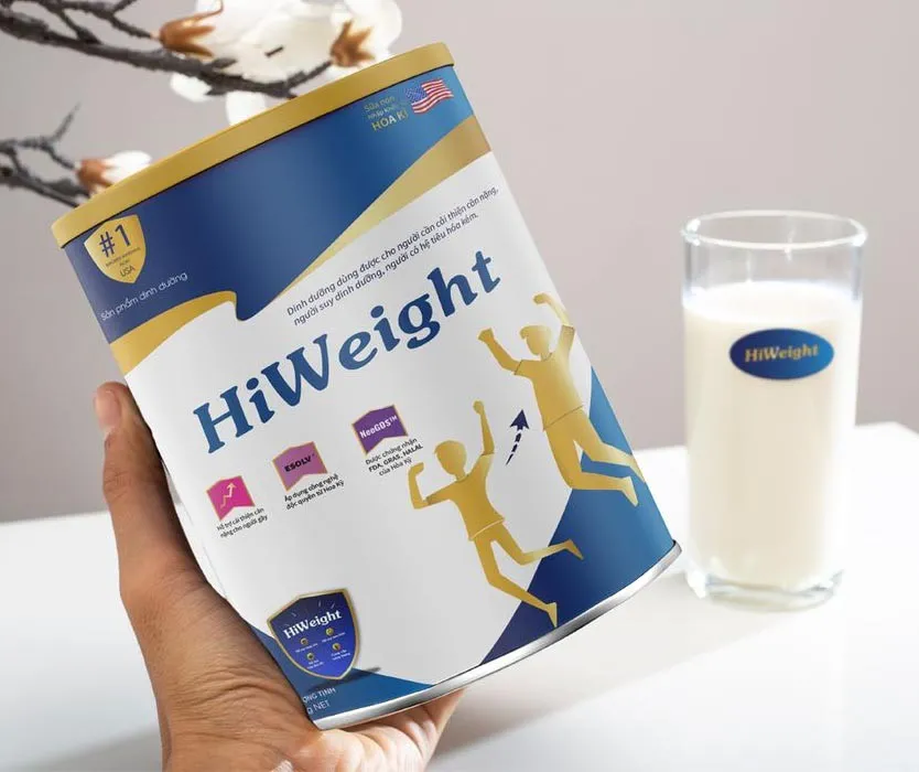Sữa HiWeight với công thức đặc biệt giúp người gầy tăng cân khỏe mạnh