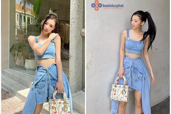 Váy làm từ quần jeans cũ