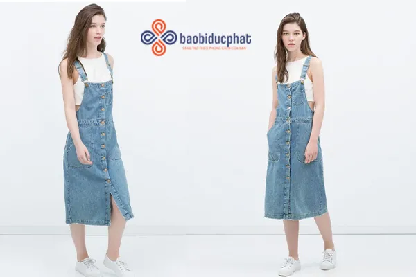 Áo yếm làm từ quần jeans cũ