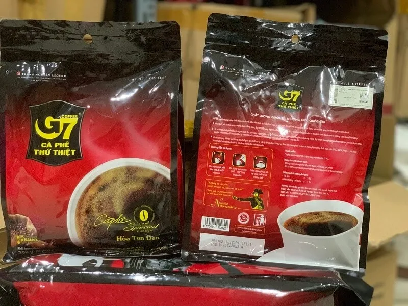 Ly cà phê G7 đen không đường thơm ngon