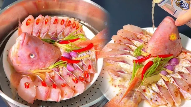 Cá diêu hồng hấp gừng giúp giữ nguyên vị ngọt tự nhiên của cá
