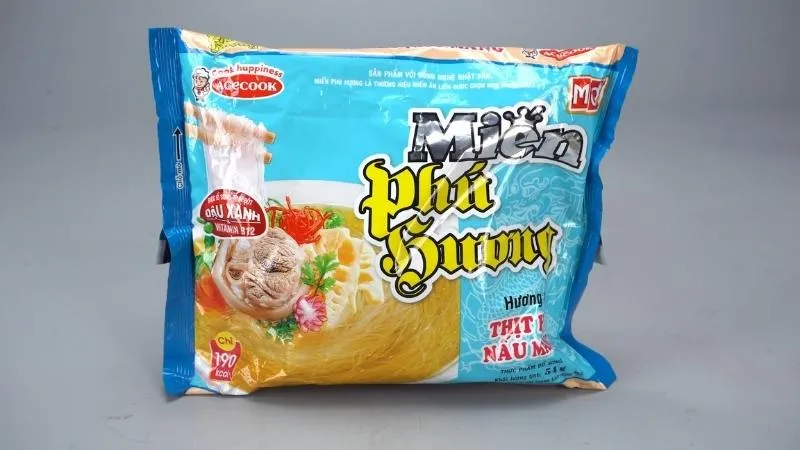 Biểu đồ giá trị dinh dưỡng cơ bản trong 100g miến Phú Hương