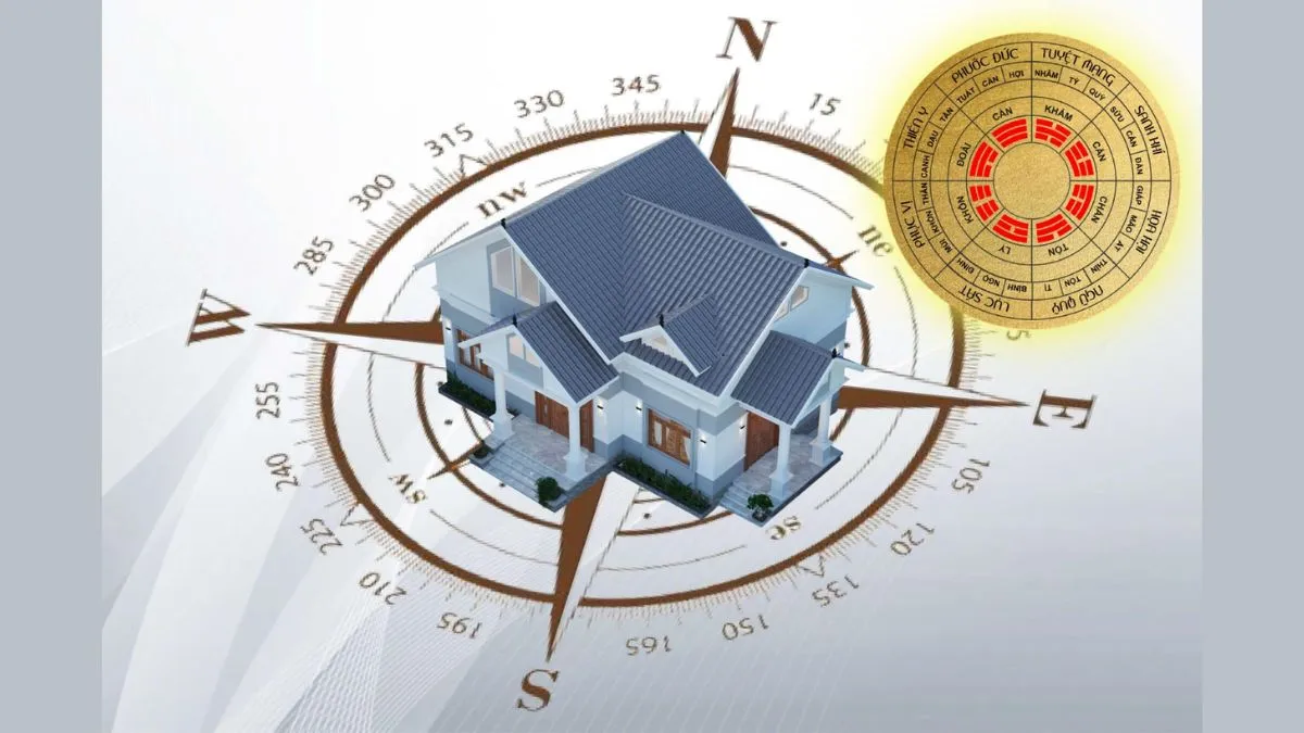 La bàn phong thủy chỉ ra các hướng tốt và xấu cho người sinh năm 1982