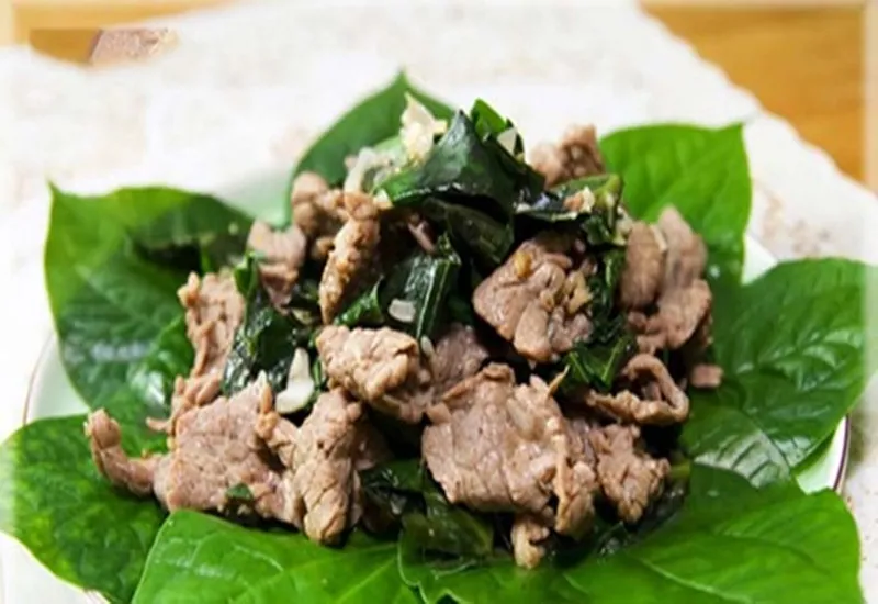 Món thịt bò xào lá lốt thơm ngon, bổ dưỡng cho bà bầu