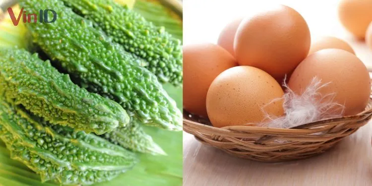 Nguyên liệu tươi ngon chuẩn bị cho món khổ qua xào trứng