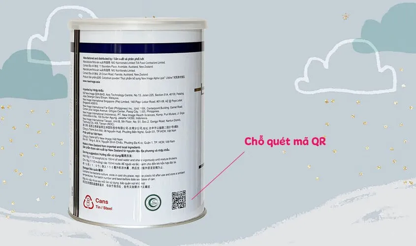 Ở đáy mỗi lon sữa đều được nhà sản xuất in mã QR