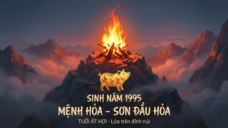 Người tuổi Ất Hợi 1995 mang mệnh Hỏa, nạp âm Sơn Đầu Hỏa