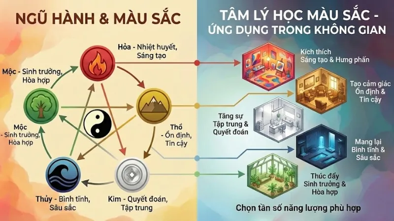 Hình ảnh tượng trưng sự kết nối giữa phong thủy và khoa học