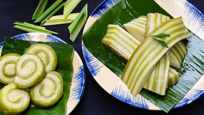 Bánh da lợn nhiều lớp màu sắc, một đặc sản truyền thống miền Tây