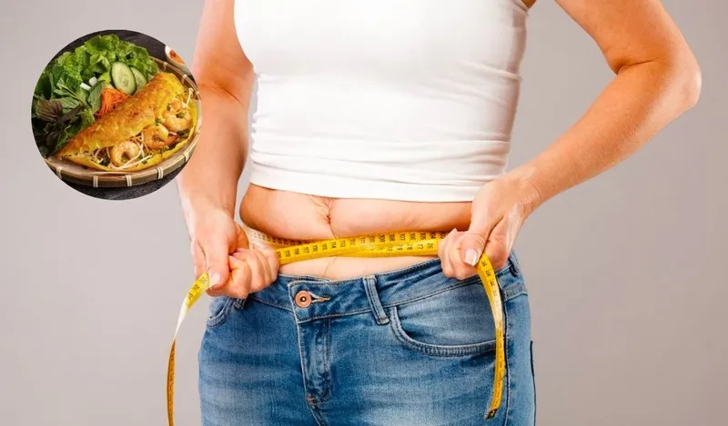 Để ăn bánh xèo không gây tăng cân bạn nên ăn với lượng vừa phải