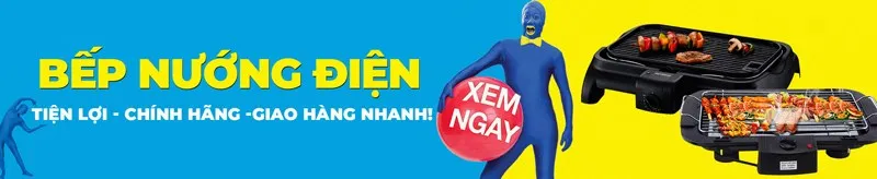 Bếp nướng điện tiện lợi cho việc nướng thịt tại nhà