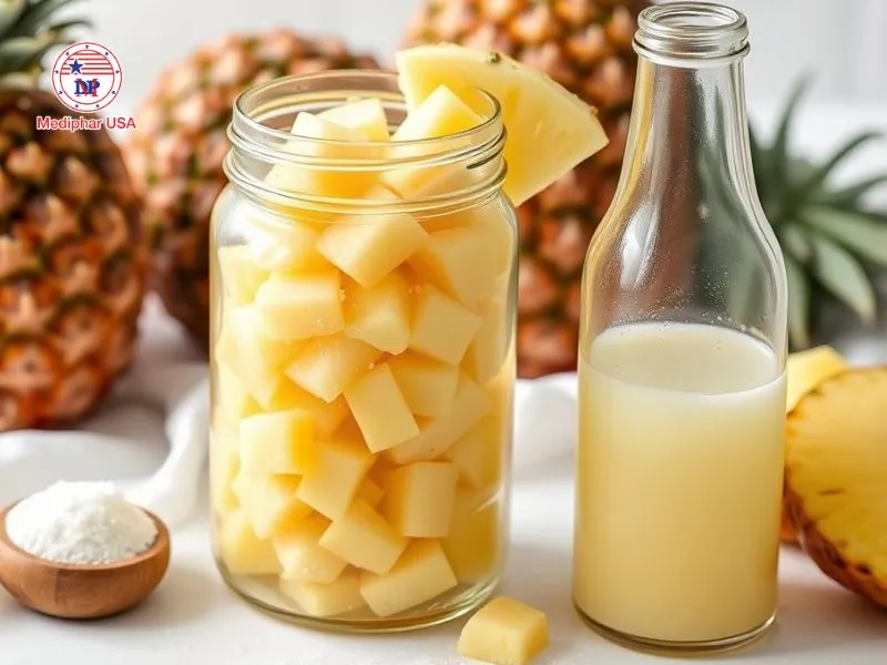 Nước enzyme dứa chứa bromelain giúp chống viêm