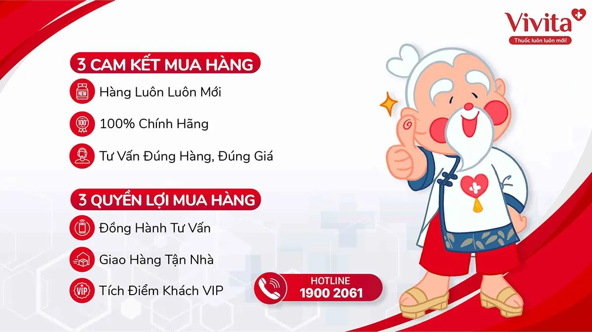 Cam kết mua hàng chính hãng tại Vivita