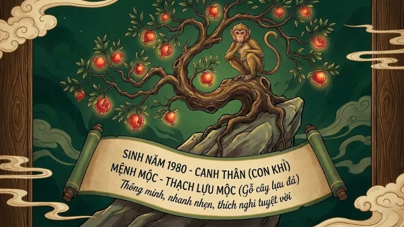 Người sinh năm 1980 là tuổi Canh Thân mệnh Mộc