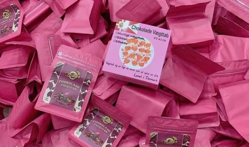 Kẹo giảm cân Chokolade Vaegttab của Đan Mạch với hương vị cacao