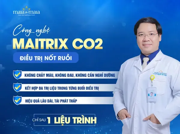 Hình ảnh minh họa công nghệ Maitrix CO2, giải pháp hiện đại để loại bỏ nốt ruồi