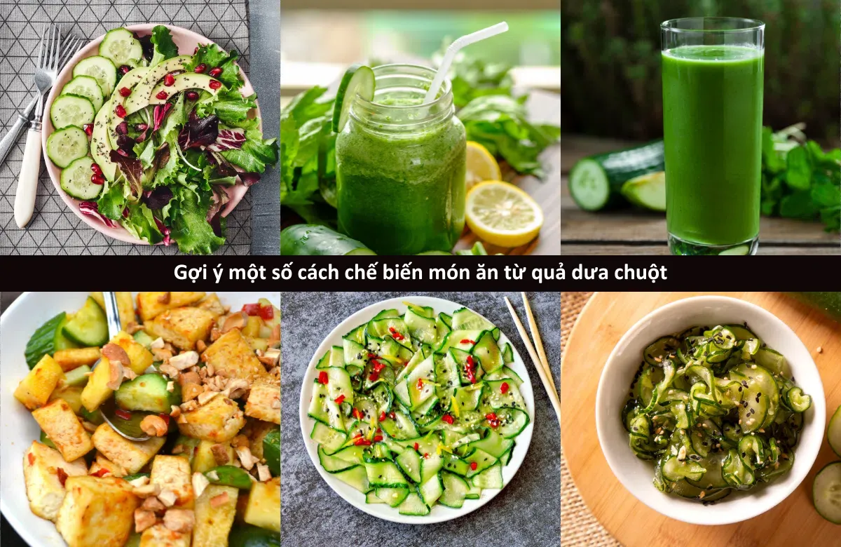 Gợi ý cách chế biến dưa chuột ngon bổ
