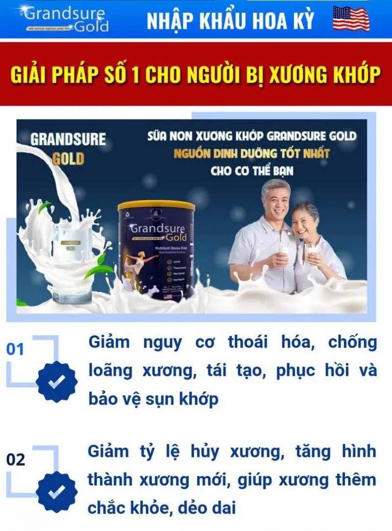 Sữa non GrandSure Gold được quảng cáo rầm rộ