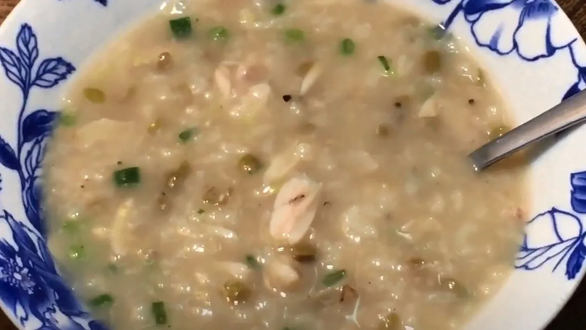 Cháo thịt ếch đậu xanh thơm ngon