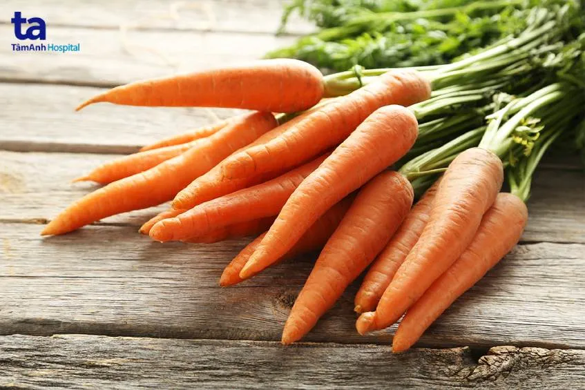 Cà rốt chứa nhiều Vitamin A giúp cải thiện chức năng phổi ở người hen suyễn