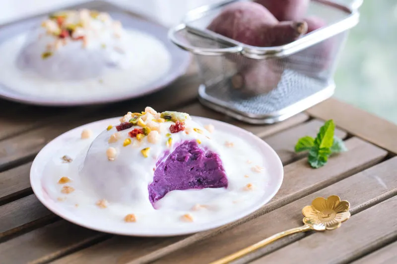 Khoai lang kết hợp với sữa chua