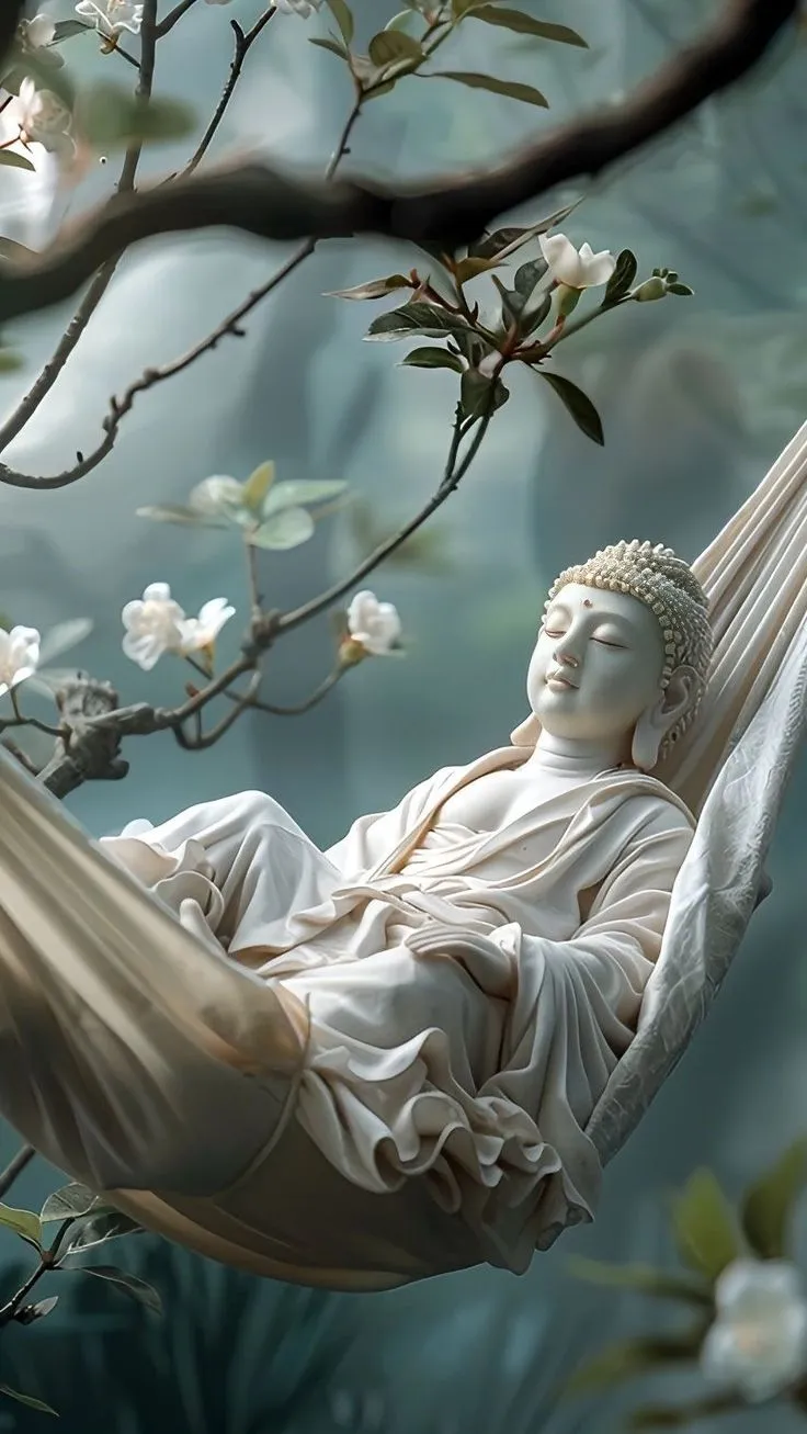 Tượng Phật nằm nghiêng trong tư thế nhập Niết Bàn, biểu trưng cho sự giải thoát và an nghỉ vĩnh hằng