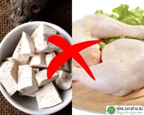 Khoai môn không nên ăn cùng thịt gà để tránh khó tiêu