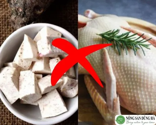 Tránh kết hợp khoai môn với thịt vịt để giữ cân bằng tiêu hóa