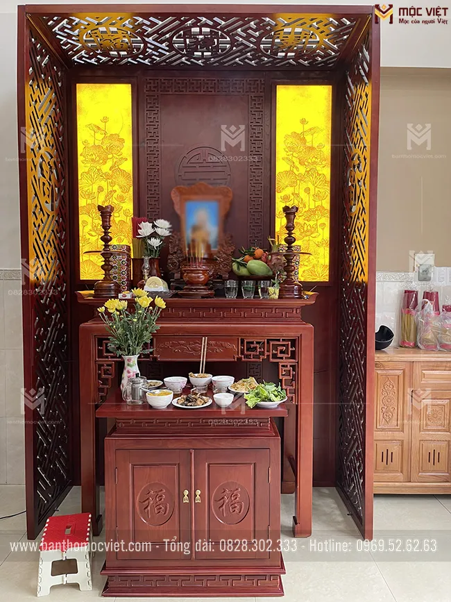 Mẫu Phòng Thờ Gia Tiên đẹp được Mộc Việt Thi Công Tại Quận 12, Hcm