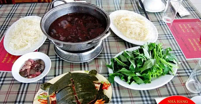 Lẩu ba ba rượu vang, món ăn đặc biệt và độc đáo