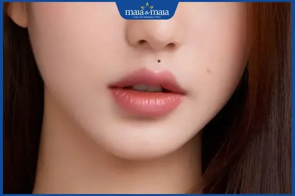 Nốt ruồi xuất hiện ở vị trí rãnh nhân trung
