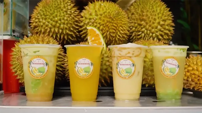 Kết hợp nước mía và sầu riêng tạo hương vị ngọt béo hấp dẫn