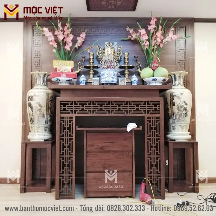 Mẫu bàn thờ gia tiên hiện đại cao cấp