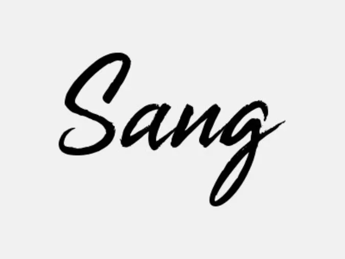 Chữ nghệ thuật tên Sang đầy sáng tạo