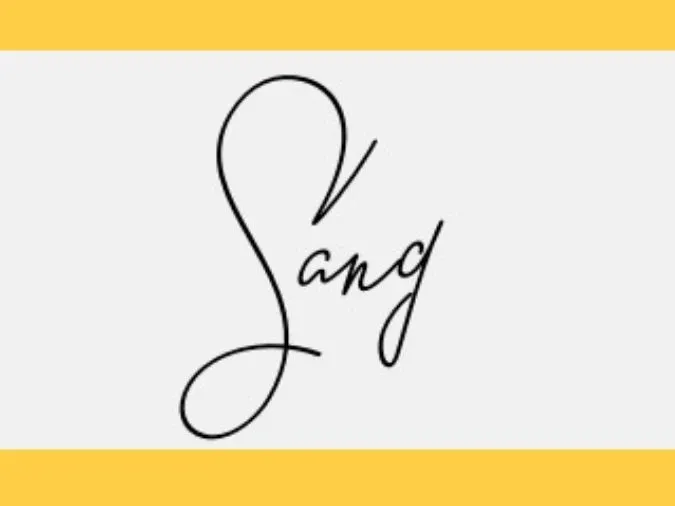 Mẫu chữ ký tên Sang 2