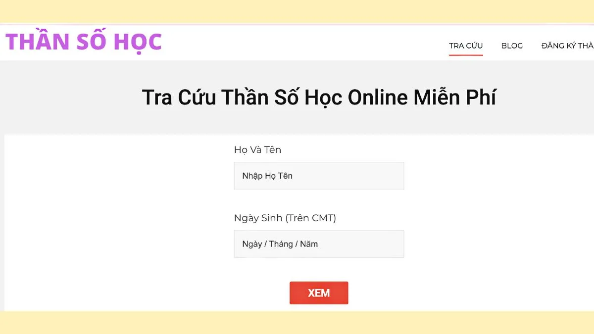 cách tra cứu thần số học online uy tín