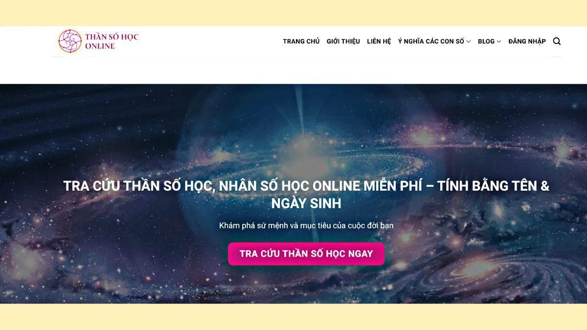 Website tra cứu thần số học online