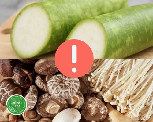 Tránh kết hợp bầu với nấm
